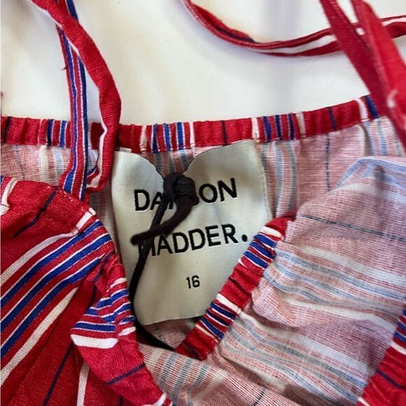 Damson Madder NWT Striped Linen Cotton Set 16 - Picture 12 of 15